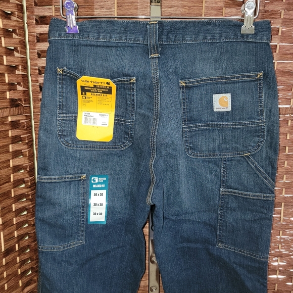 Carhartt 30 x 30 Regular BD2808 Rugged Flex Relaxed Utility Carpenter Jeans Mens - Picture 4 of 14